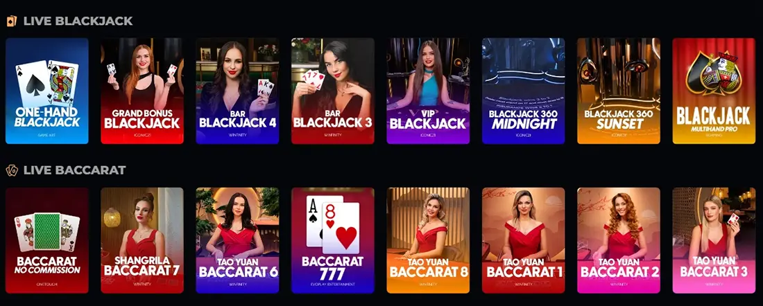 casino Instant Casino AU Instant Casino live section