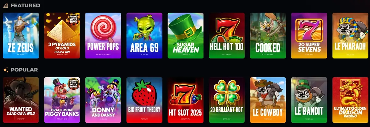 casino Instant Casino AU Instant Casino popular slots